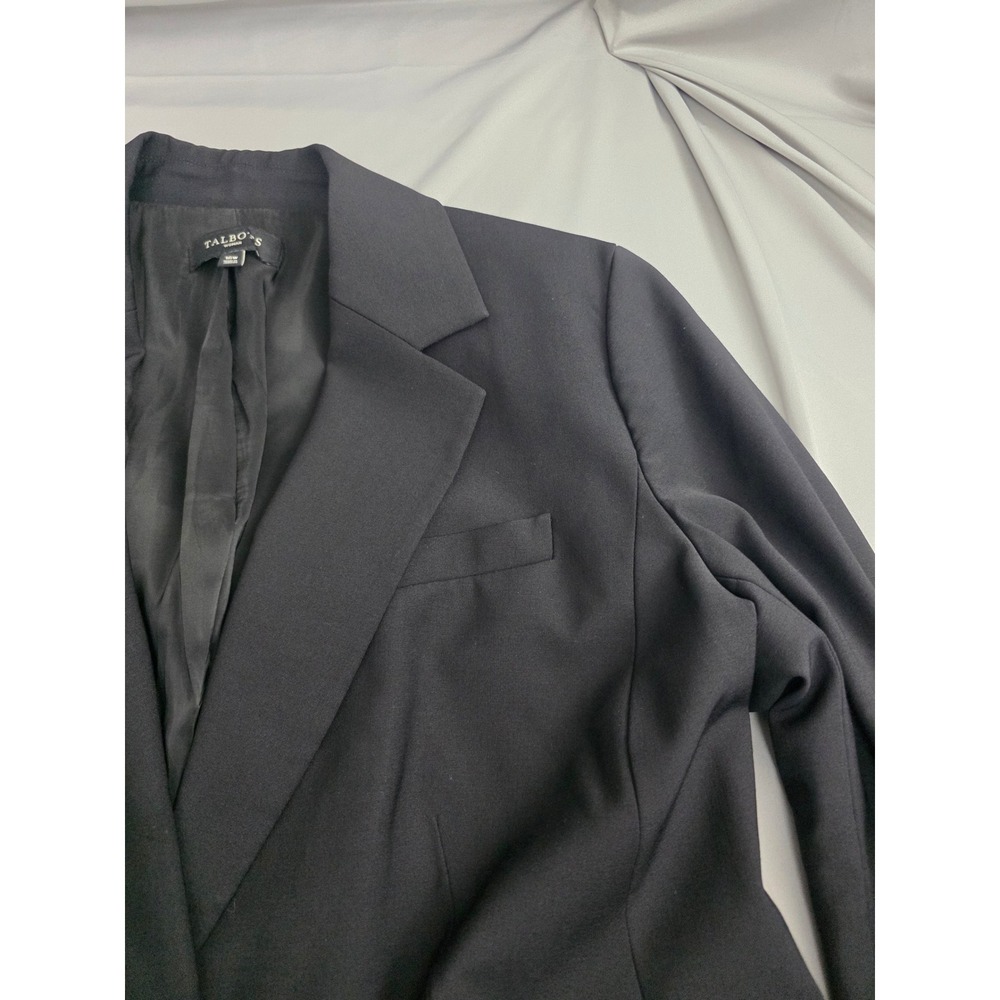 Talbots Woman Black Wool Blend Two Button Blazer Jacket 16W JO1931 - Picture 12 of 16